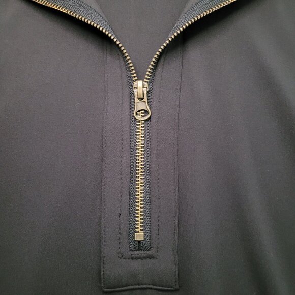 Womens Athletic Black Sleeveless Half Zip Hoodie Size Small - Picture 3 of 9